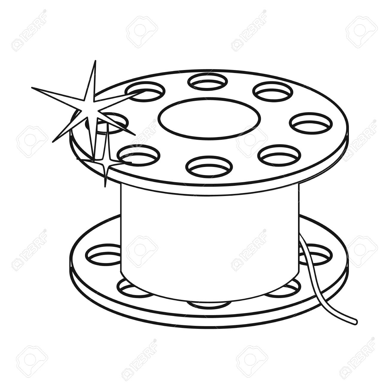 Thread Bobbin Cotton Reel Colouring Sheet - Twinkl Resource