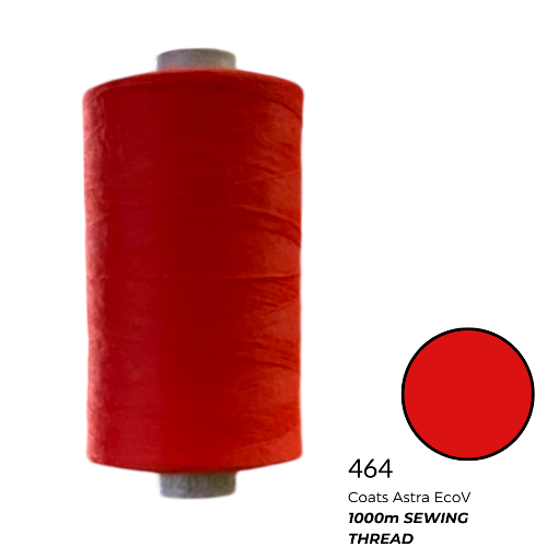 Coats Spun Polyester Sewing Thread | Astra EcoV TKT120 | 1000m | Red 464