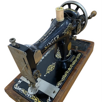 Singer 128K Hand Crank 1940 Vintage Sewing Machine | Long Shuttle