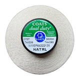 Coats UV Polyfil Glace Dual Duty | Polyester/Cotton Corespun Thread | For Industrial Machines | 3,500m | NATURAL