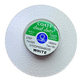 Coats UV Polyfil Glace Dual Duty | Polyester/Cotton Corespun Thread | For Industrial Machines | 1,500m | White