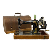 Singer 128K Hand Crank 1946 Vintage Sewing Machine | Long Shuttle