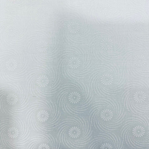 Quilting Fabric | White on White - Whirlpool Daisy | Da Gama | XC095101