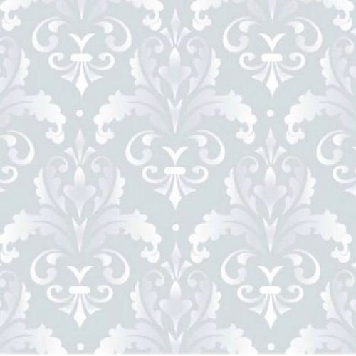 Quilting Fabric | White on White - Fleur De Lis | Da Gama | XC095301