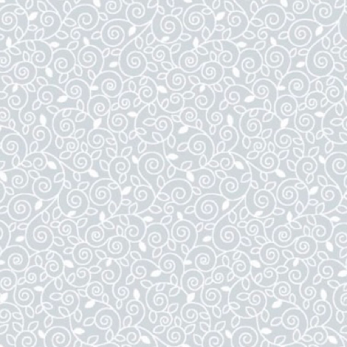 Quilting Fabric | White on White - Leafy Vines | Da Gama | XC095501