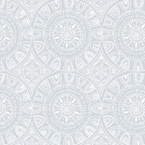 Quilting Fabric | White on White - Crazy Circlets | Da Gama | XC095601