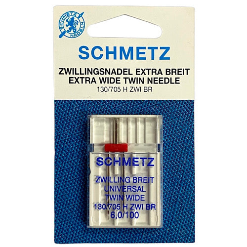 Schmetz Twin Needle Wide - Universal | Size 6,0/100 | 130/705H ZWI BR