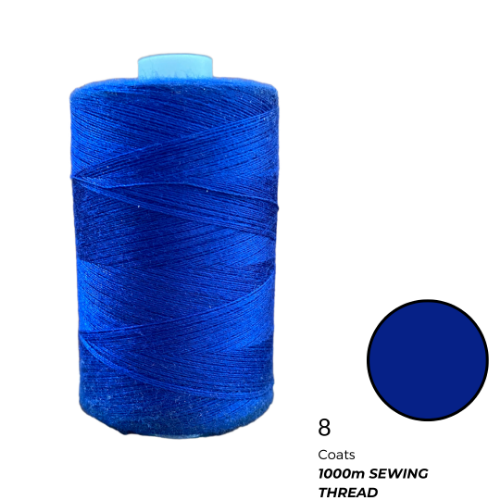 Threadart Cotton Sewing Thread - 1000M Spools - 50/3 - Teal - 50 Colors Available, Blue